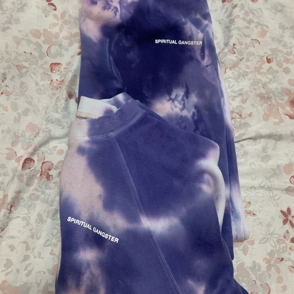 Spiritual Gangster Purple Tie-Dye Set